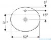 Geberit VariForm Umywalka owalna z półką z otworem na baterię 55x45cm szkliwiony spód 500.721.01.2